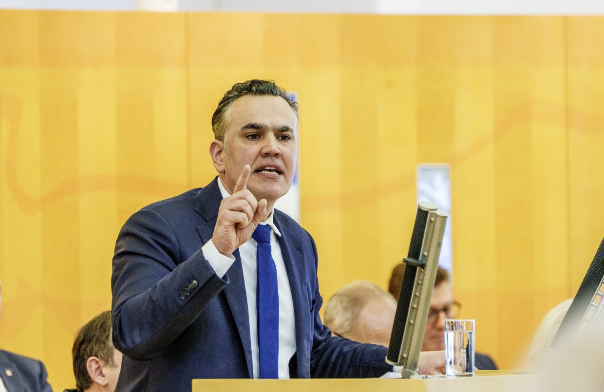 Stefan Naas, FDP-Fraktionsvorsitzender in Hessen, im Januar im hessischen Landtag in Wiesbaden