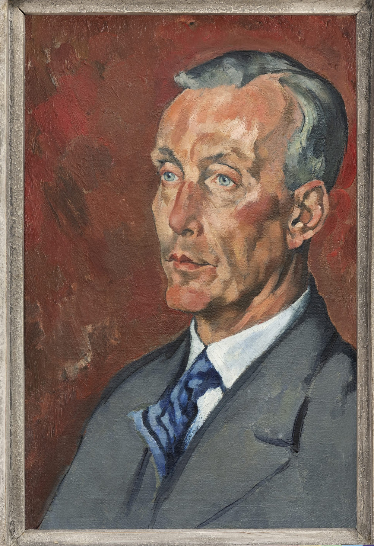 Heinrich Nauens drittes Porträt seines Freundes zeigt Walter Kaesbach 1932, als der Akademiedirektor der Dienstvorgesetzte des 1921 berufenen Malereiprofessors war.