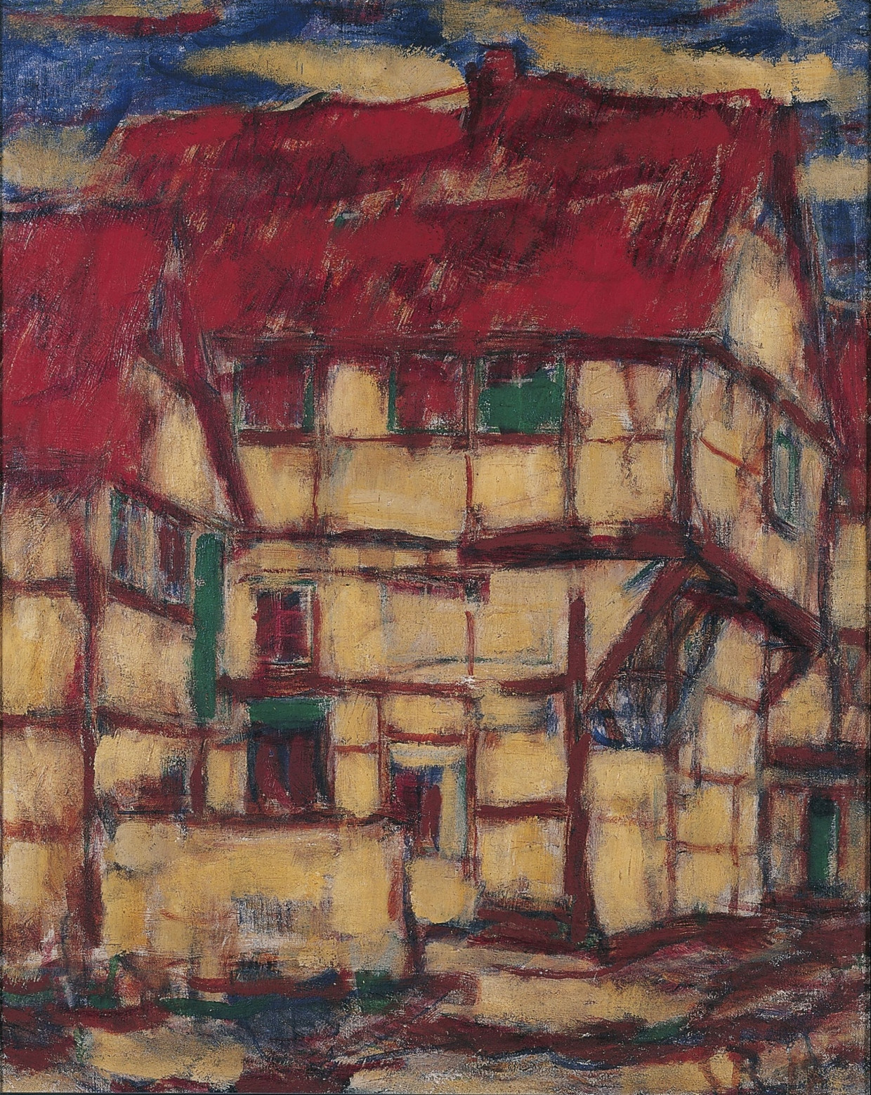 Das 1917 gemalte „Soester Haus“ von Christian Rohlfs wurde in Mönchengladbach 1937 aus der Dr.-Walter-Kaesbach-Stiftung beschlagnahmt.