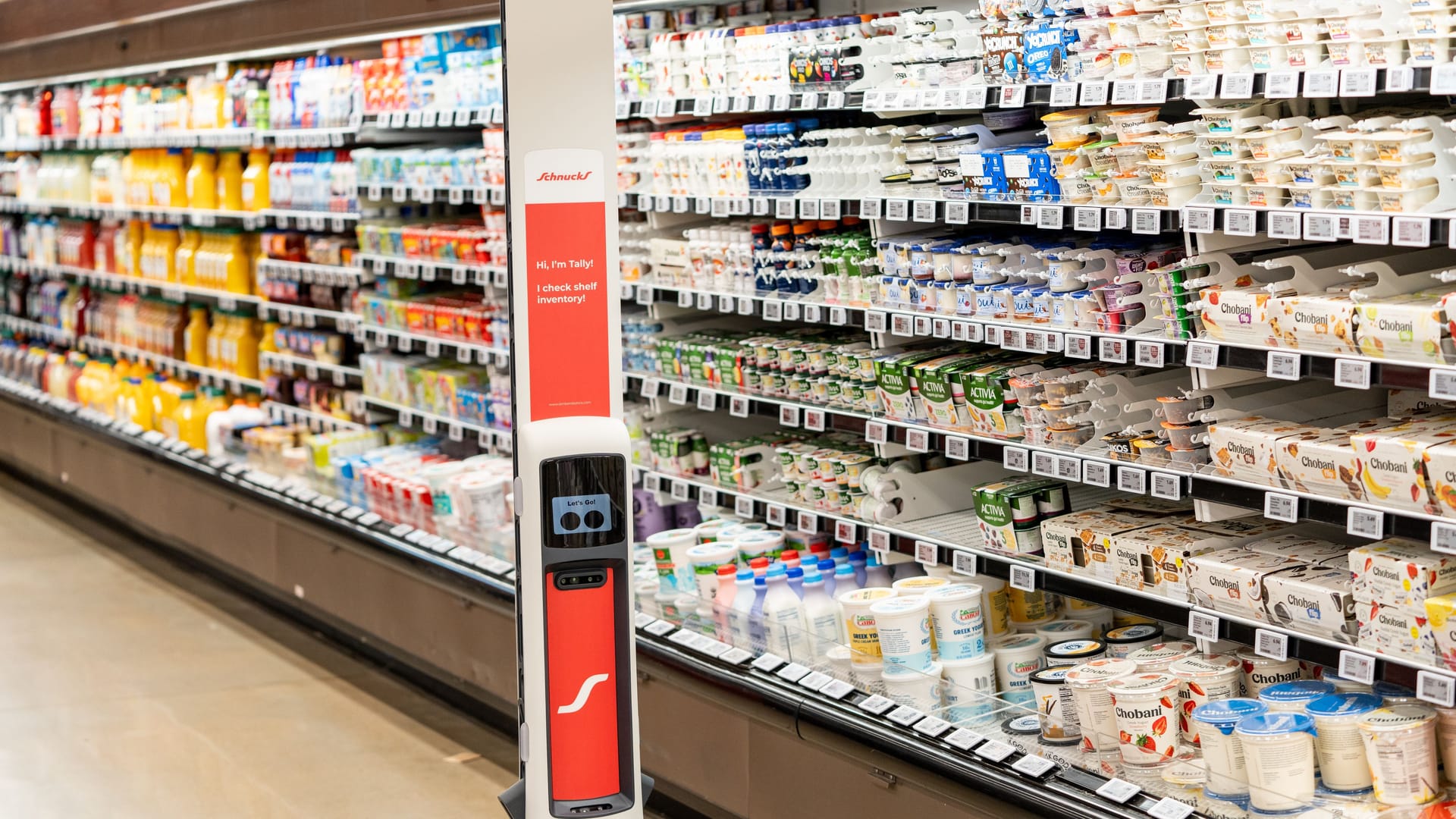 In den Filialen der US-Supermarktkette Schnucks wird Roboter Tally schon eingesetzt.