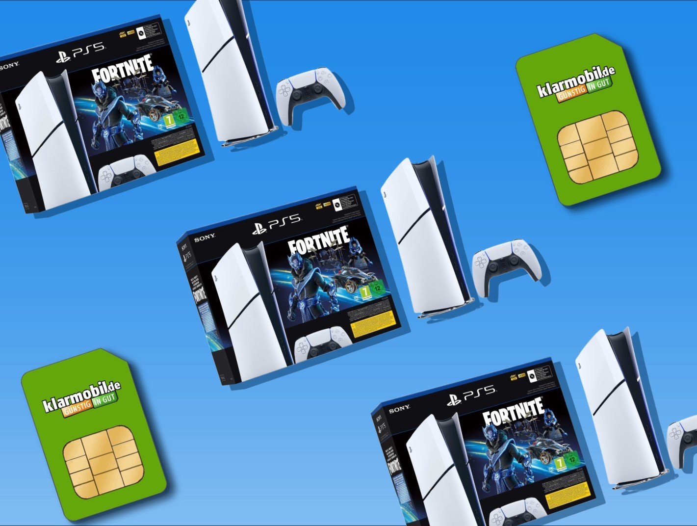 Nur noch für kurze Zeit: PS5 im Fortnite Bundle mit Tarif zum Spitzenpreis sichern.