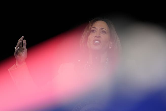 Immer wieder Ziel von verbalen Angriffen aus dem Ausland: Kamala Harris an einer Wahlkampfveranstaltung in Clarkston, Georgia, 24. Oktober 2024.