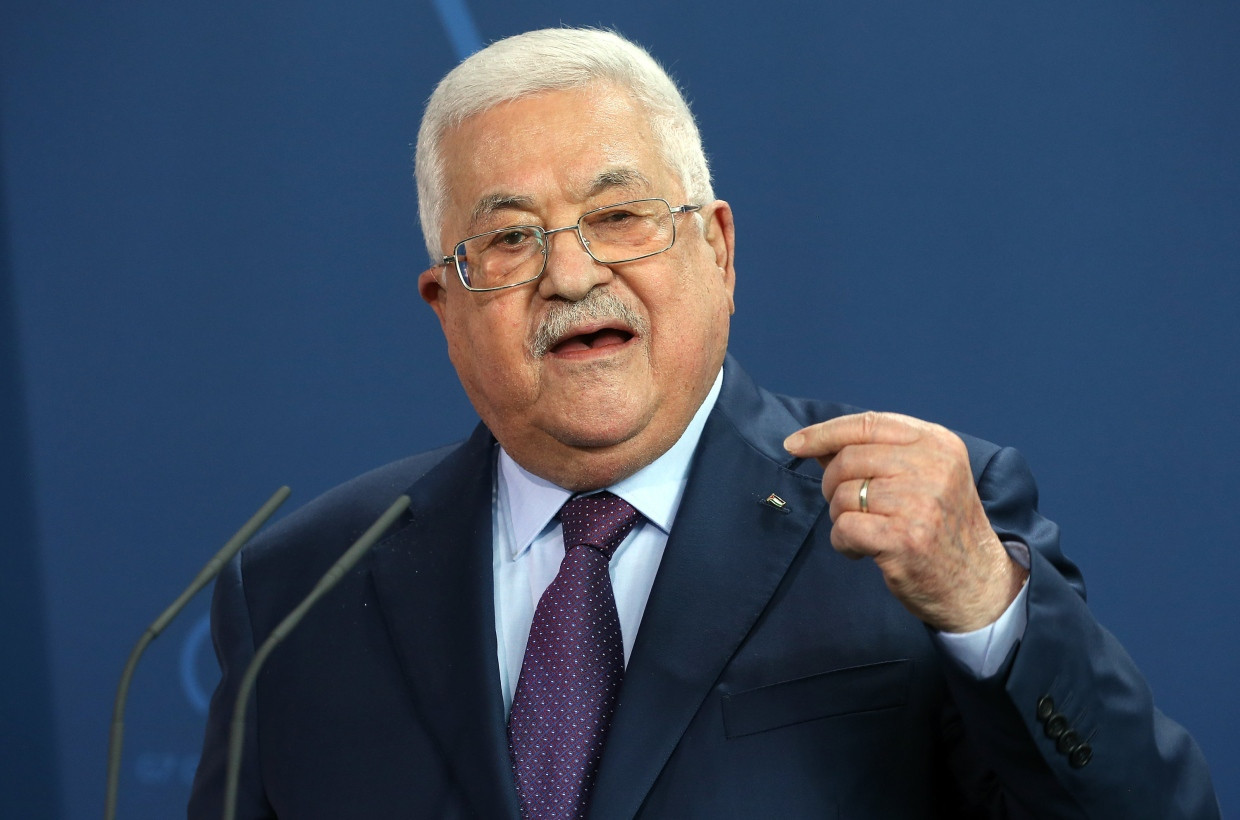 Mahmud Abbas, Präsident der Palästinensischen Autonomiebehörde, nach einem Gespräch mit Kanzler Scholz im August 2022