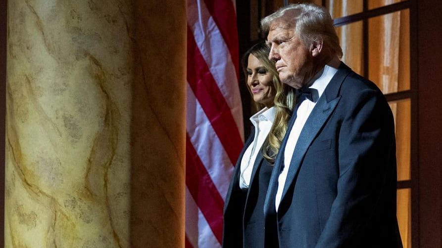 Donald und Melania Trump: In der Nationalen Galerie der Künste in Washington D.C. luden sie zum Dinner ein.