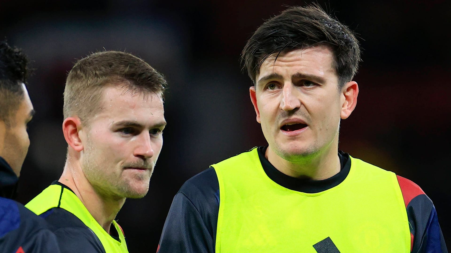 Matthijs de Ligt und Harry Maguire (r.): Beide spielen in der Innenverteidigung von Manchester United.