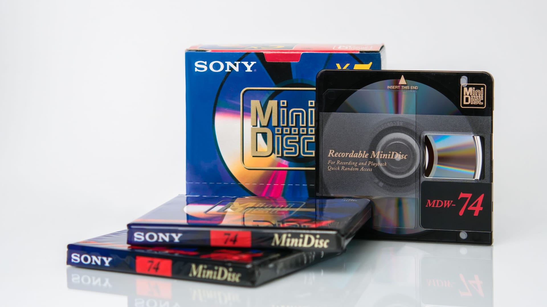 Die Sony Minidiscs MDW-74: Früher nutzten viele sie zur Speicherung von Tonaufnahmen.