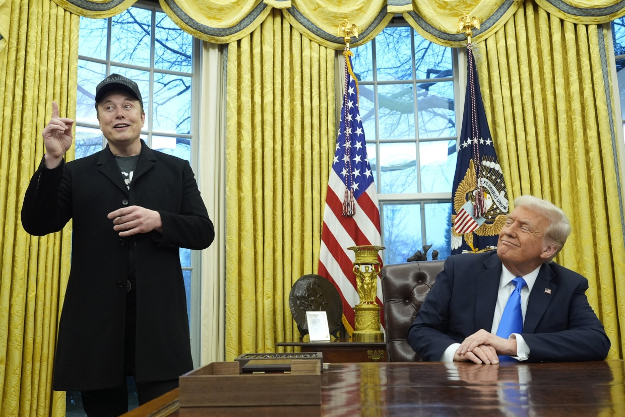 Musk und Trump am 11. Februar im Oval Office