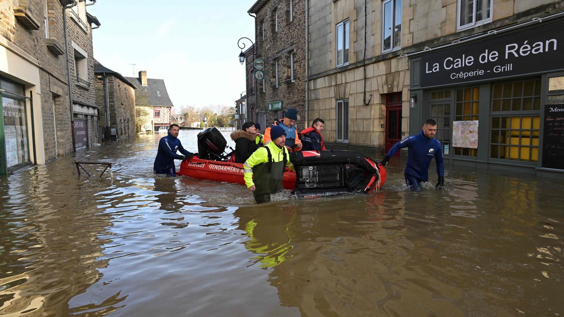 Sturm "Herminia" in Frankreich