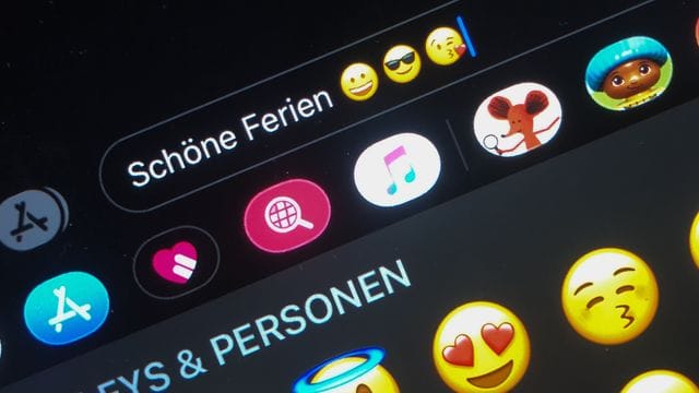 Die Auswahl an Emojis ist groß.