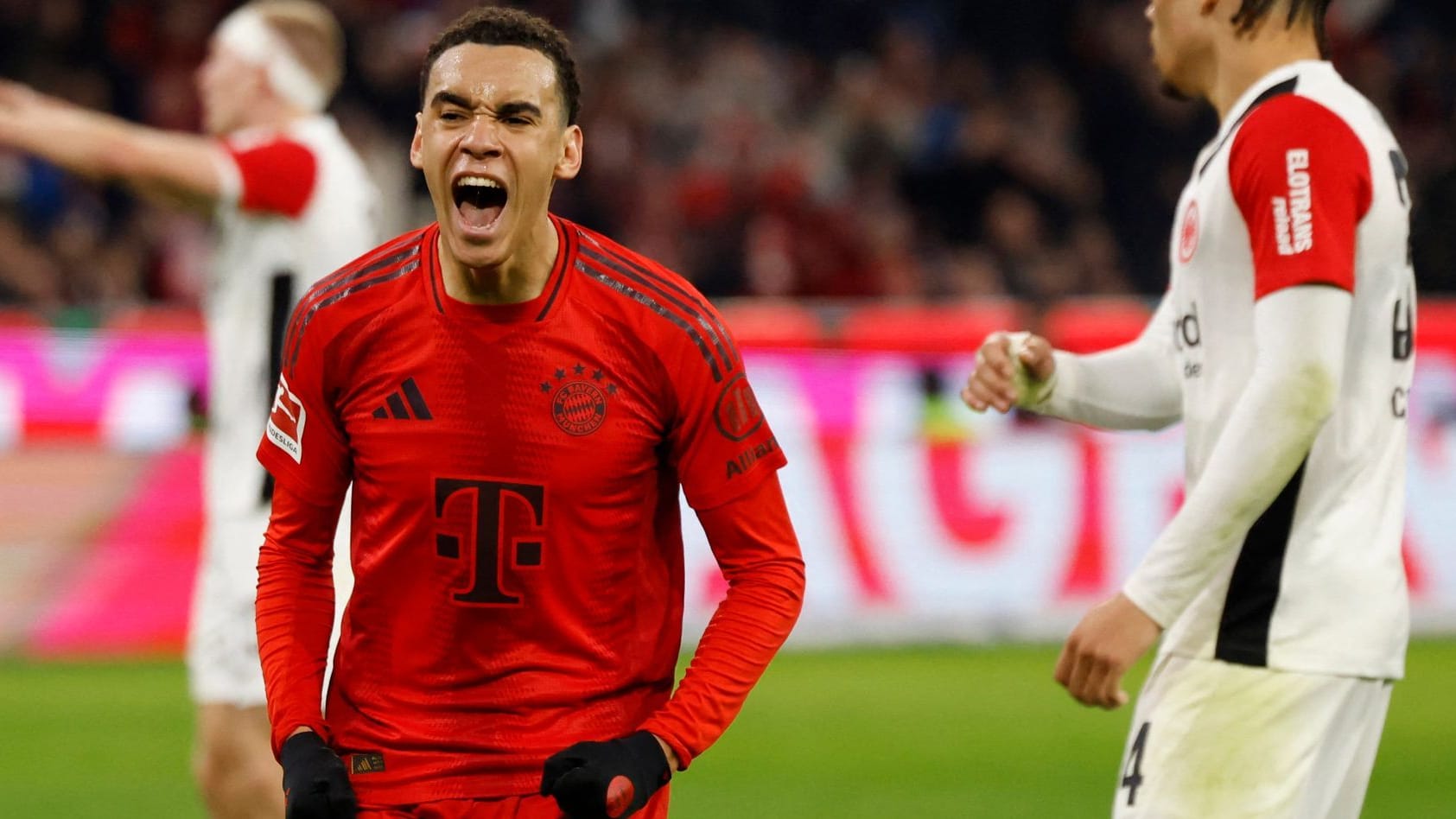 Jamal Musiala: Der Nationalspieler war ebenfalls gegen Frankfurt erfolgreich. Jamal Musiala: Der Nationalspieler war ebenfalls gegen Frankfurt erfolgreich.