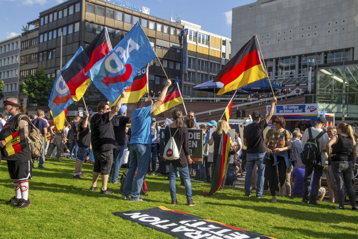 „Islamismus stoppen“: AfD-Demo auf dem Mannheimer Marktplatz