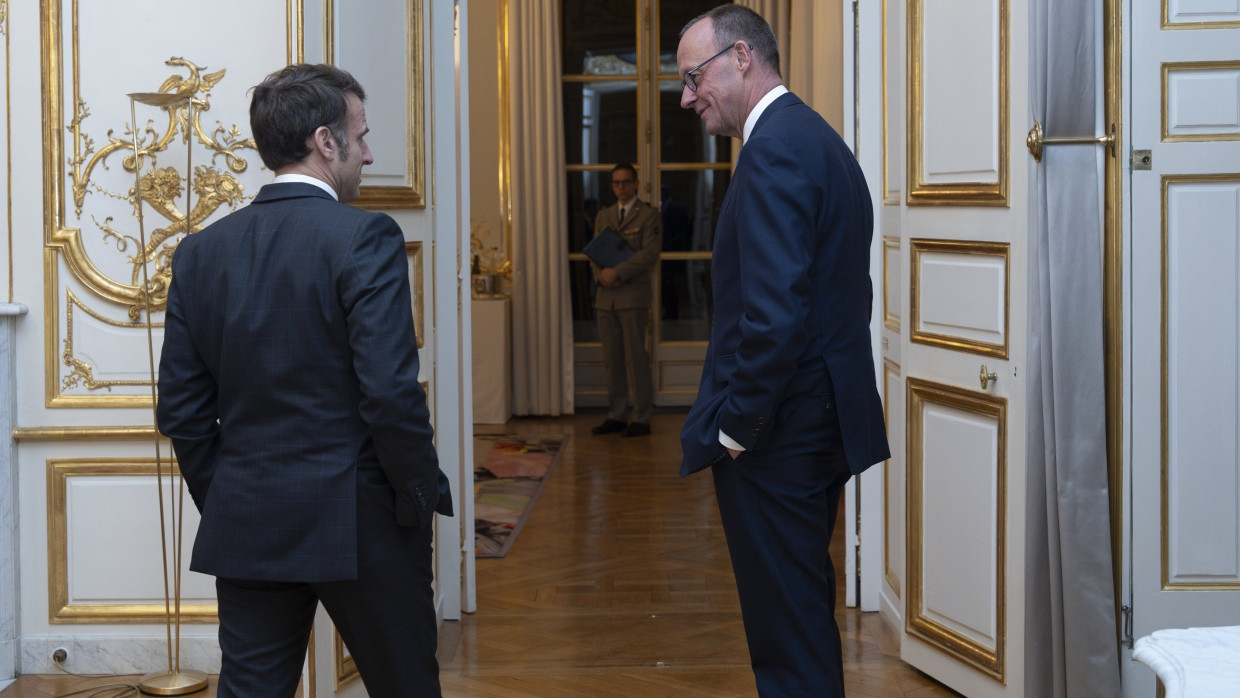 Emmanuel Macron und Friedrich Merz am Mittwoch in Paris