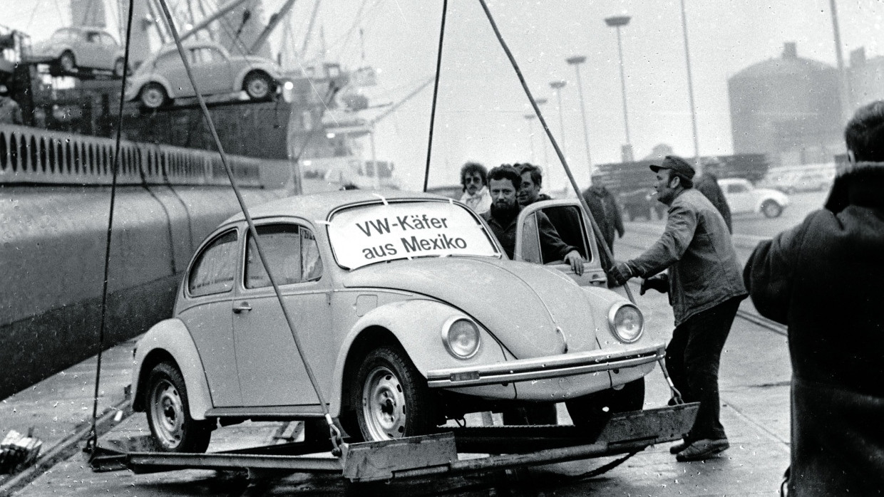 Volkswagen produzierte von 1967 bis 2003 mehr als 1,7 Millionen Käfer in Puebla nahe Mexico City. Von 1977 an werden sie von dort auch nach Deutschland exportiert.