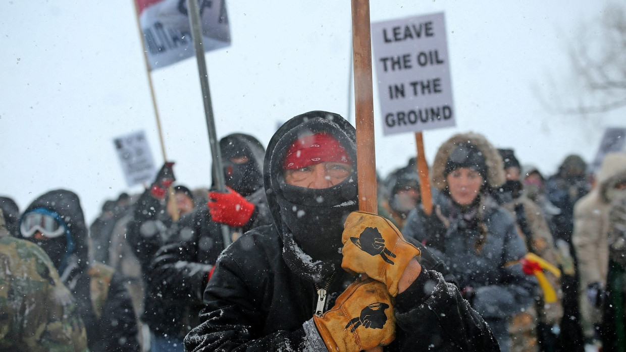 Auf dem Kriegspfad: Angehörige eines Sioux-Stamms in North Dakota führten die Proteste im Jahr 2016 an.