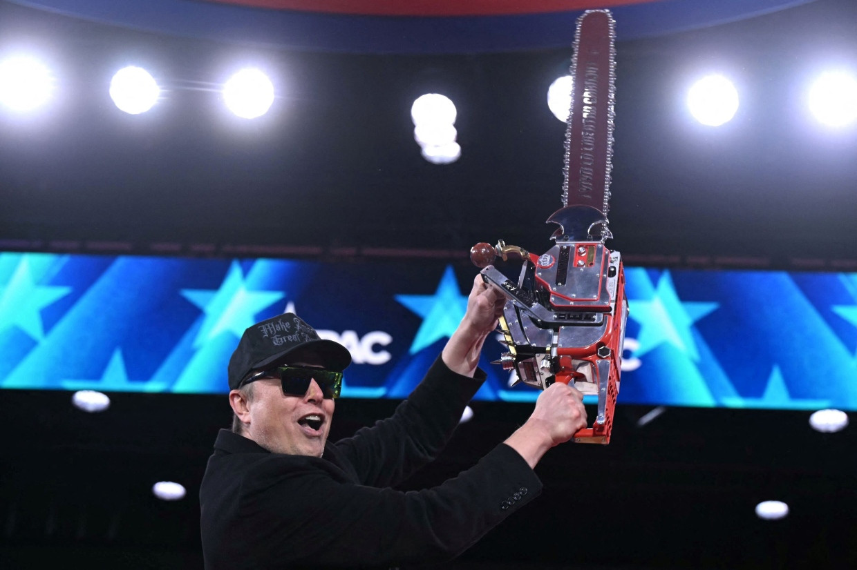 Elon Musk im Februar auf der Conservative Political Action Conference in Maryland