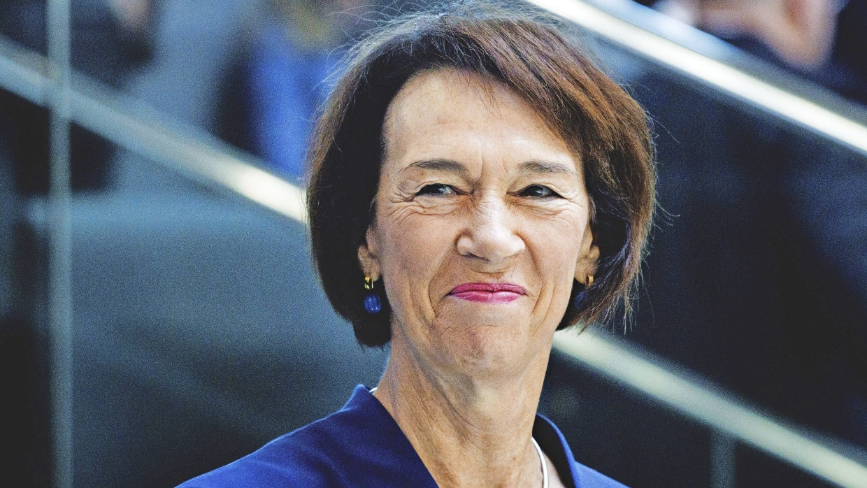 Charlotte Merz am Dienstag auf der Besuchertribüne des Bundestags
