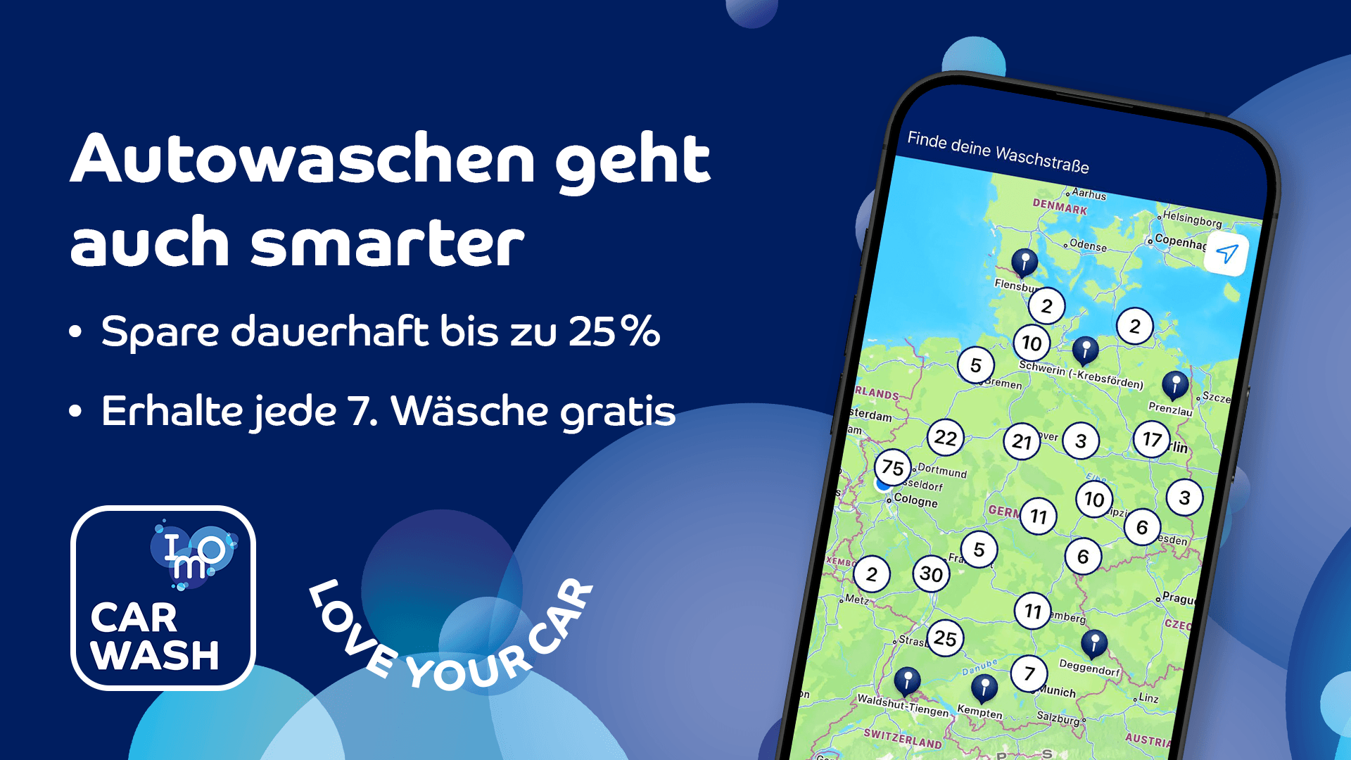 Die IMO App macht das Autowaschen nicht nur komfortabler, sondern auch günstiger. Die IMO App macht das Autowaschen nicht nur komfortabler, sondern auch günstiger.