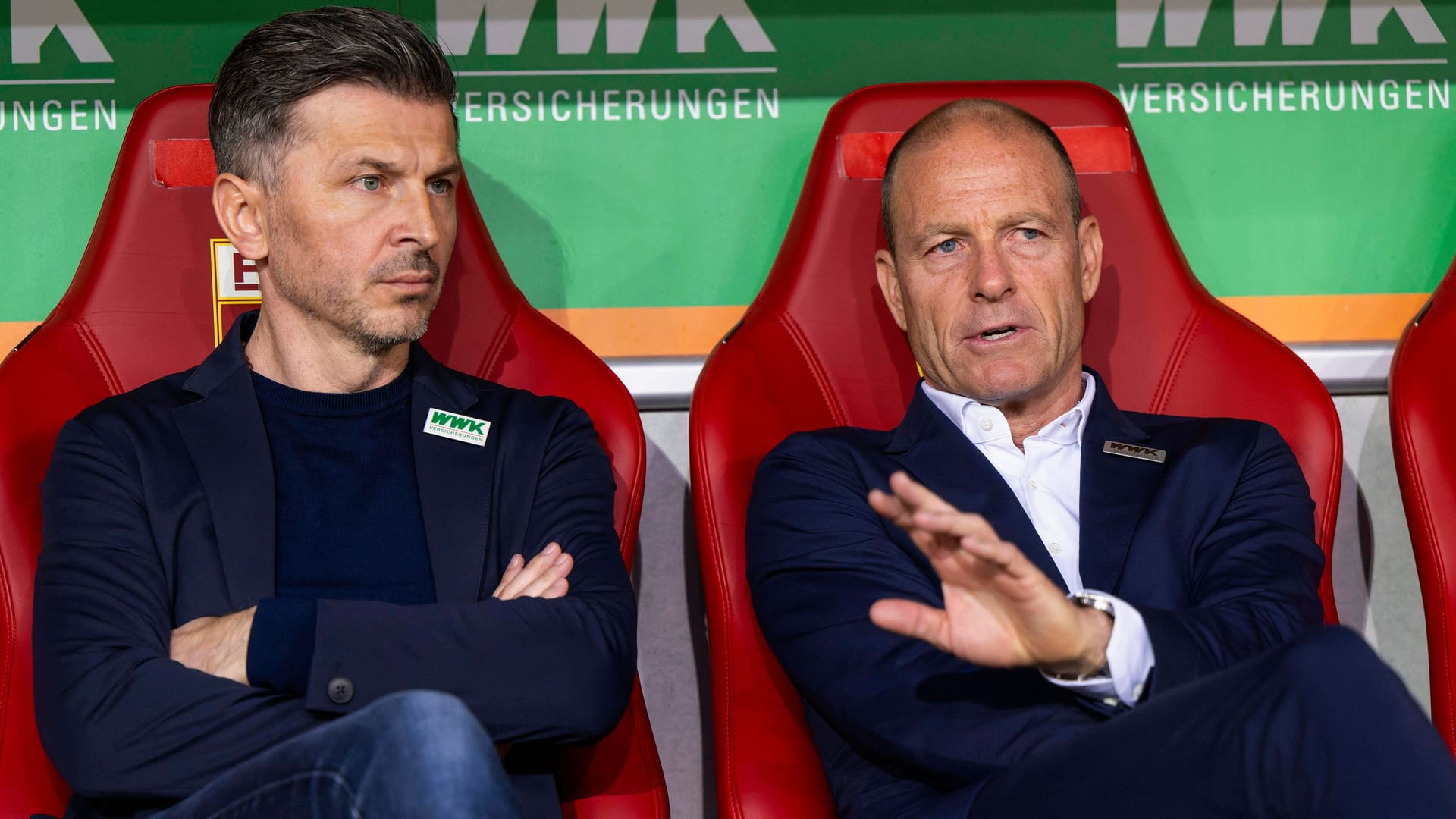 Am Ende glücklos in Augsburg: Sportdirektor Jurendić, Trainer Thorup. Am Ende glücklos in Augsburg: Sportdirektor Jurendić, Trainer Thorup.