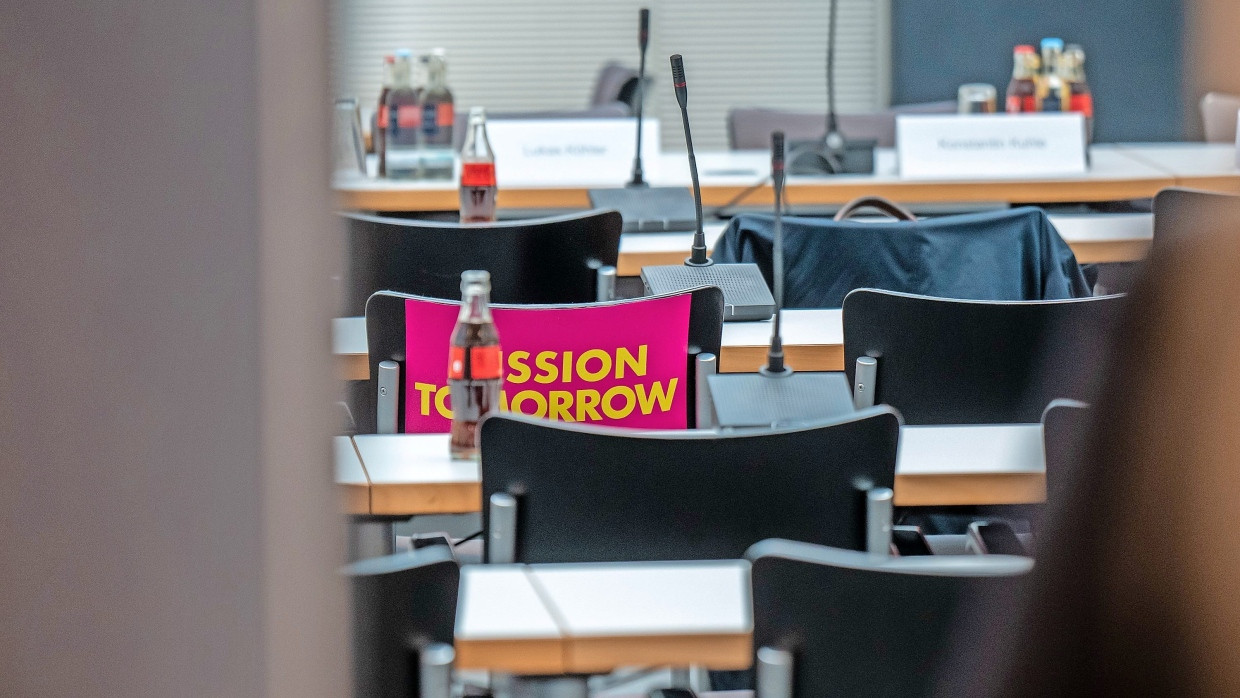 Inzwischen geräumt: der Fraktionssaal der FDP vor der letzten Sitzung des alten Bundestags im März