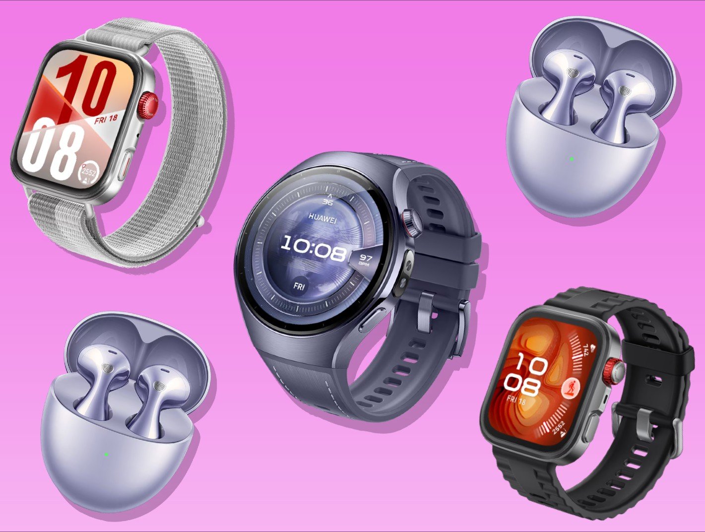 Huawei hat neue Smartwatches und Kopfhörer auf den Markt gebracht.