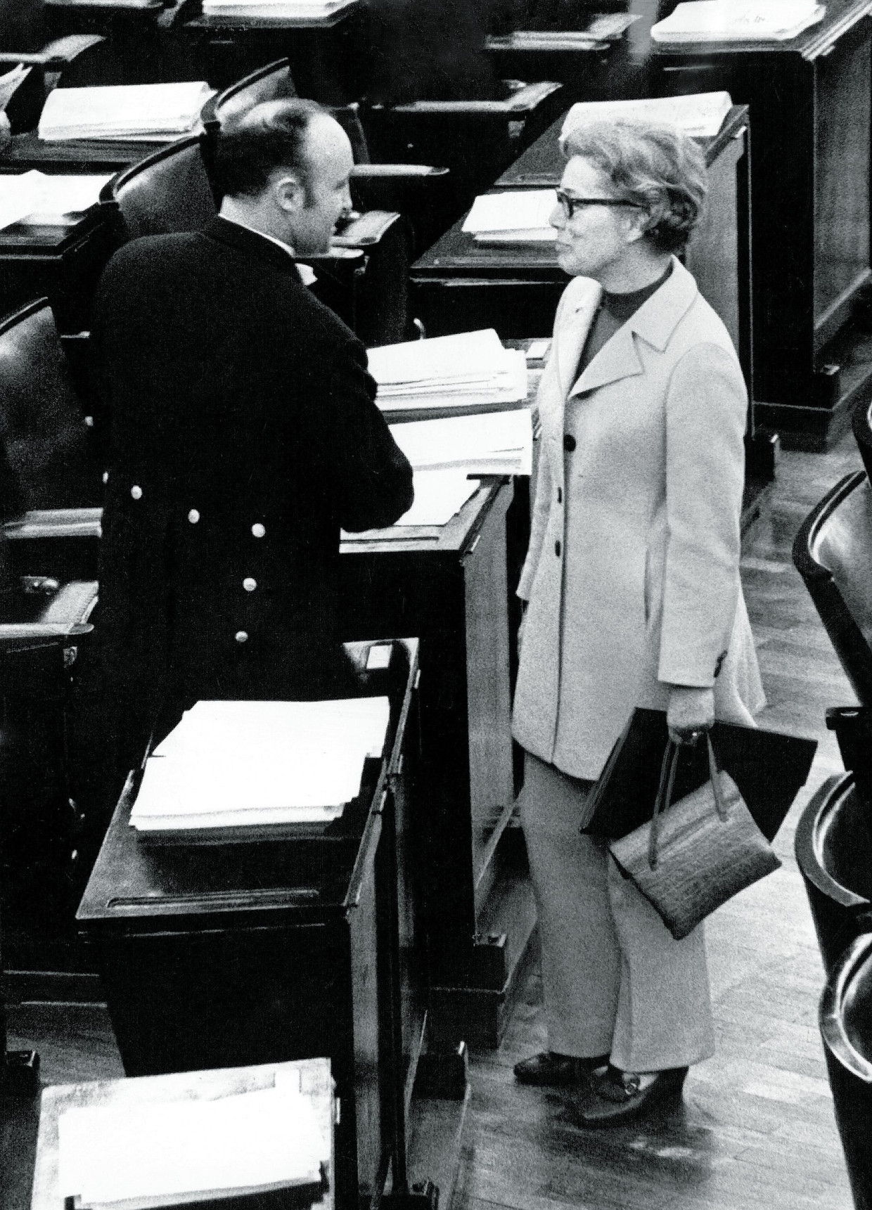 Lenelotte von Bothmer (SPD) im Jahr 1970 im Bundestag
