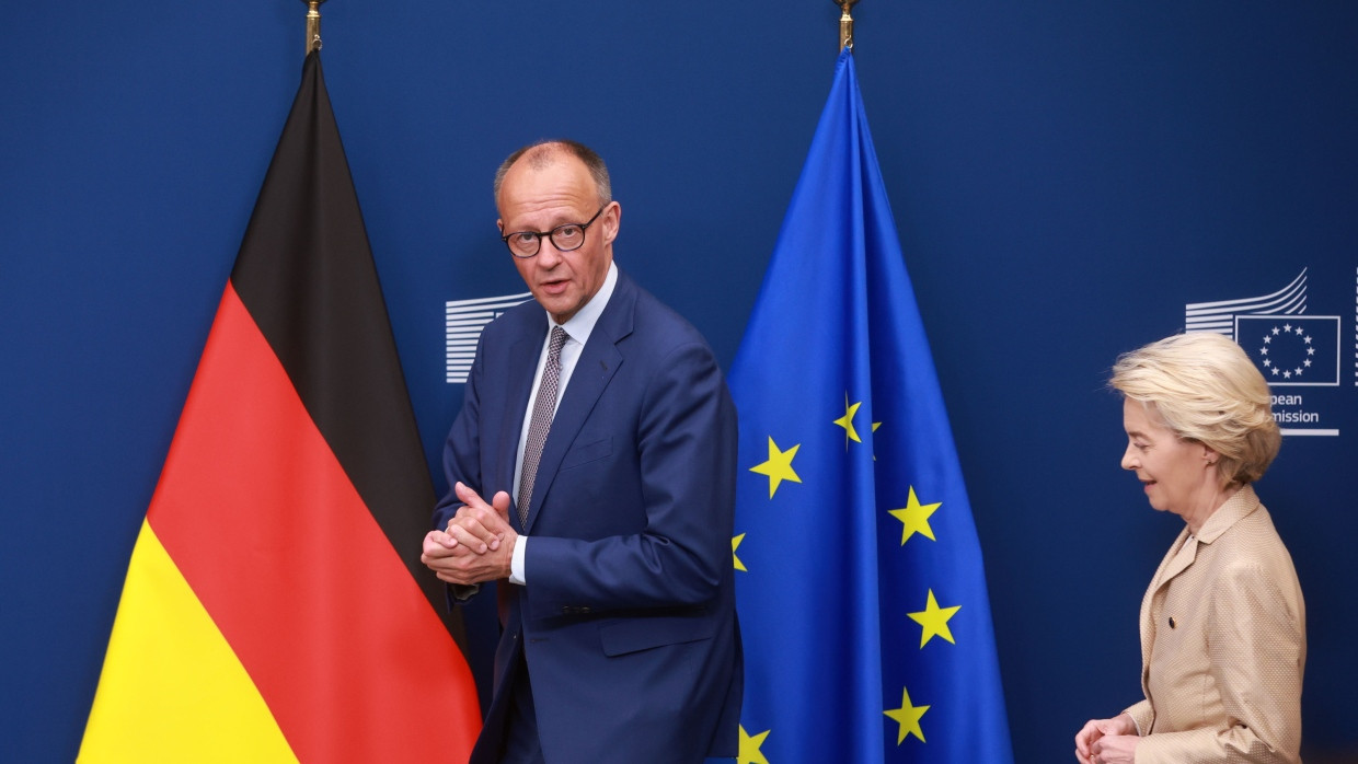 Bundeskanzler Friedrich Merz (CDU) beim Antrittsbesuch bei der EU-Kommissionspräsidentin Ursula von der Leyen