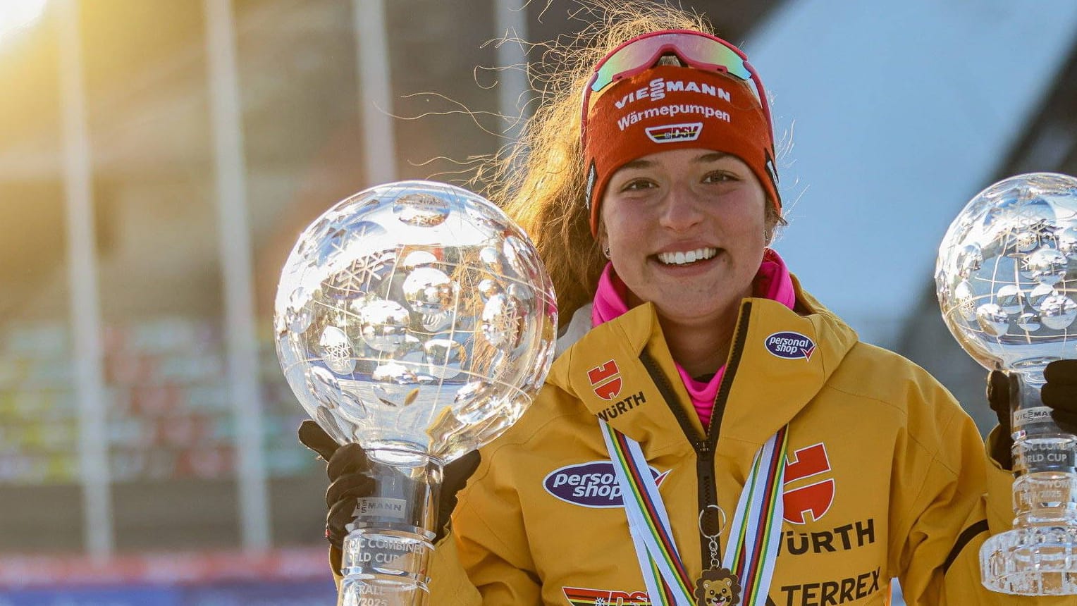 Nathalie Armbruster: Sie hat den Gesamtweltcup vergangene Saison gewonnen. Nathalie Armbruster: Sie hat den Gesamtweltcup vergangene Saison gewonnen.