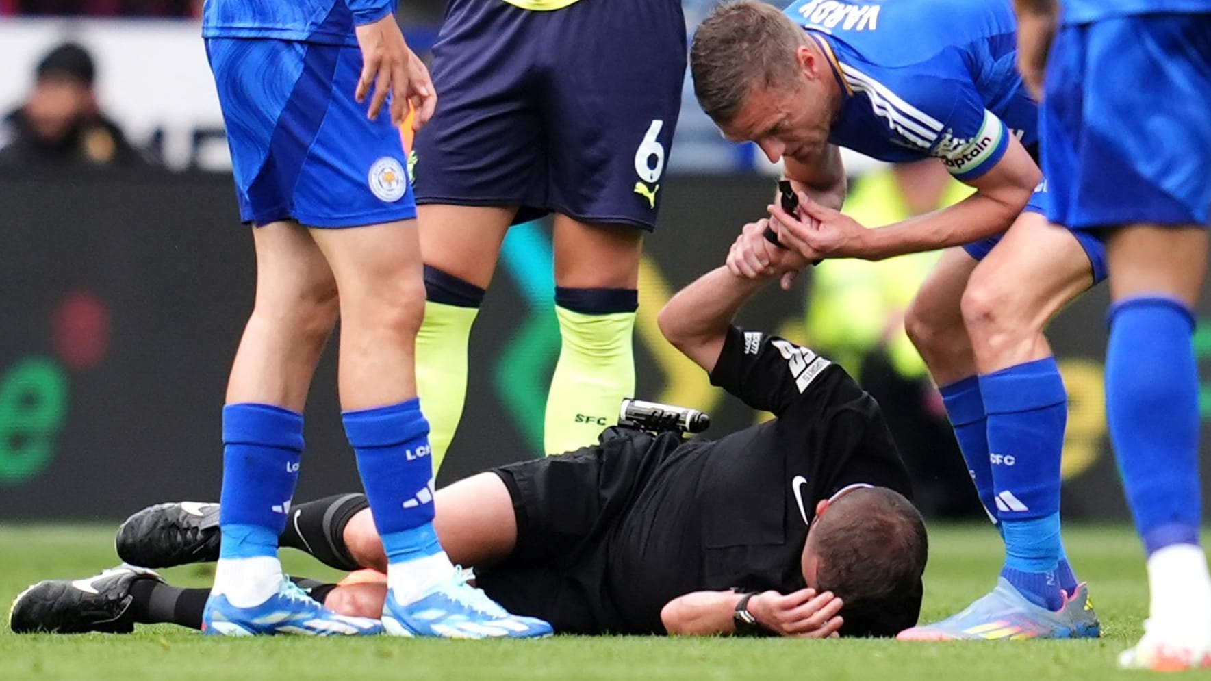 Jamie Vardy (r.): Er spielt seit 2012 für Leicester. Jamie Vardy (r.): Er spielt seit 2012 für Leicester.