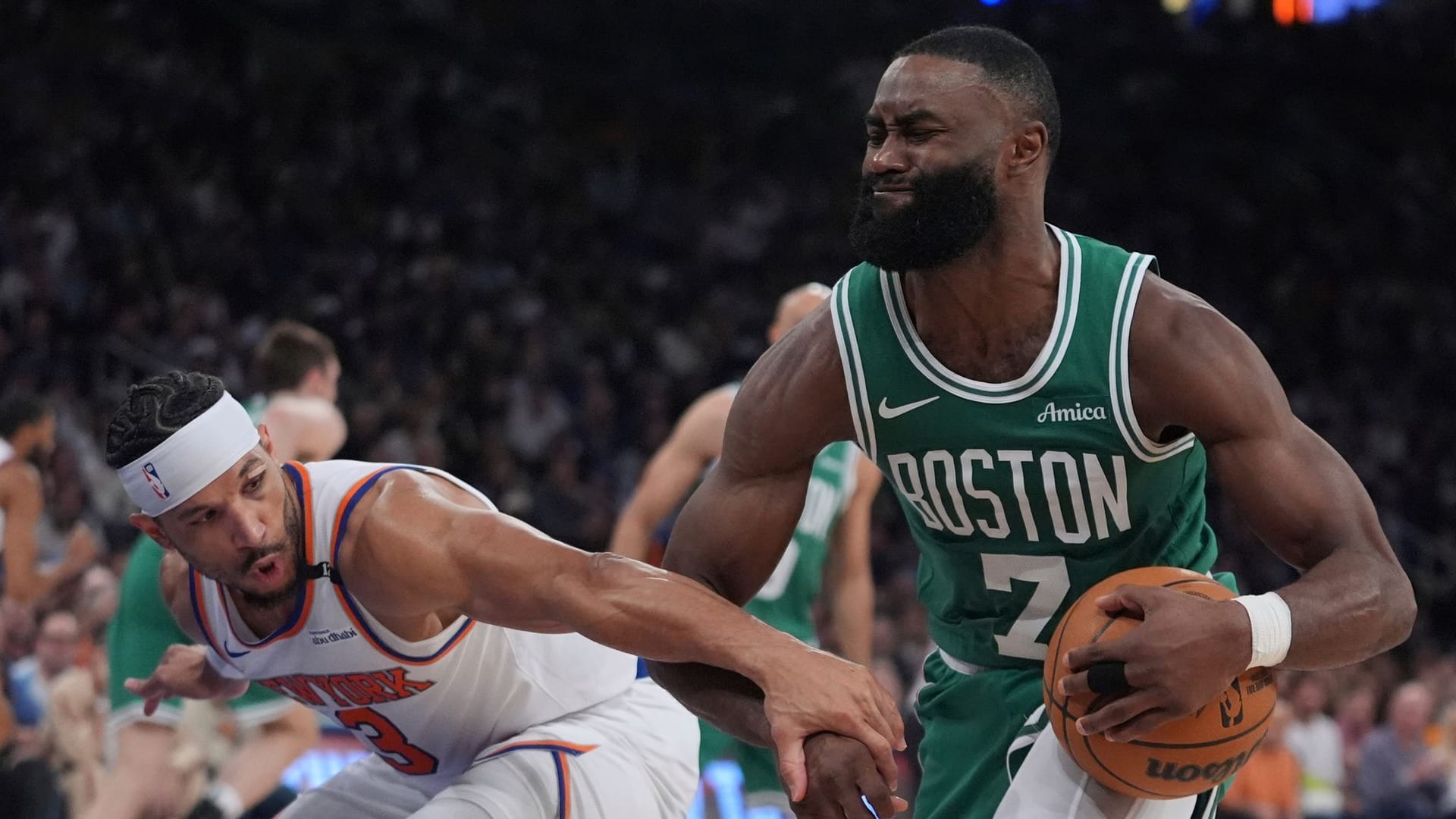 Dieses Mal reichte es nicht: Jaylen Brown (r.) und die Boston Celtics sind raus. Dieses Mal reichte es nicht: Jaylen Brown (r.) und die Boston Celtics sind raus.