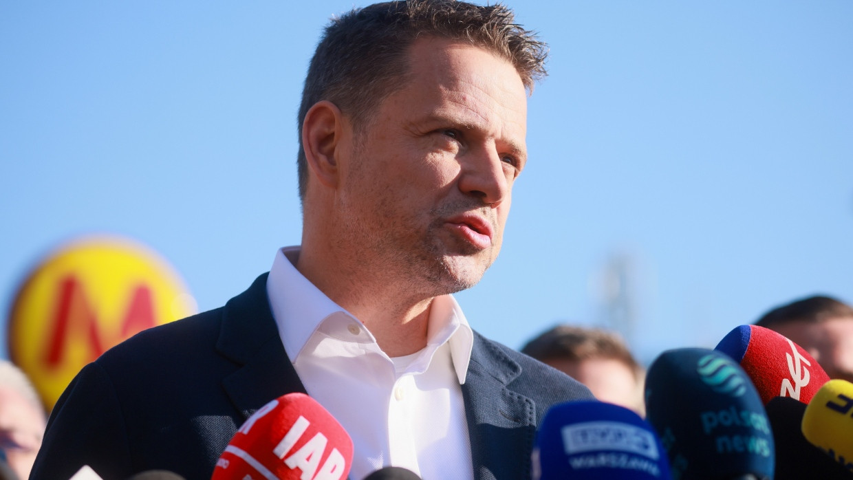 Polens Präsidentenkandidat Rafal Trzaskowski: Er zeigte sich mit Slawomir Mentzen in vertrauter Atmosphäre