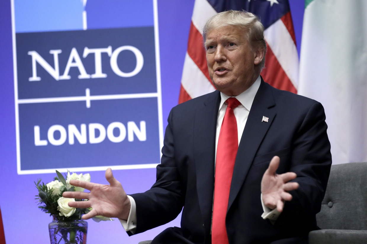 Präsident Donald Trump während seiner ersten Amtszeit bei dem NATO-Gipfel in London 2019