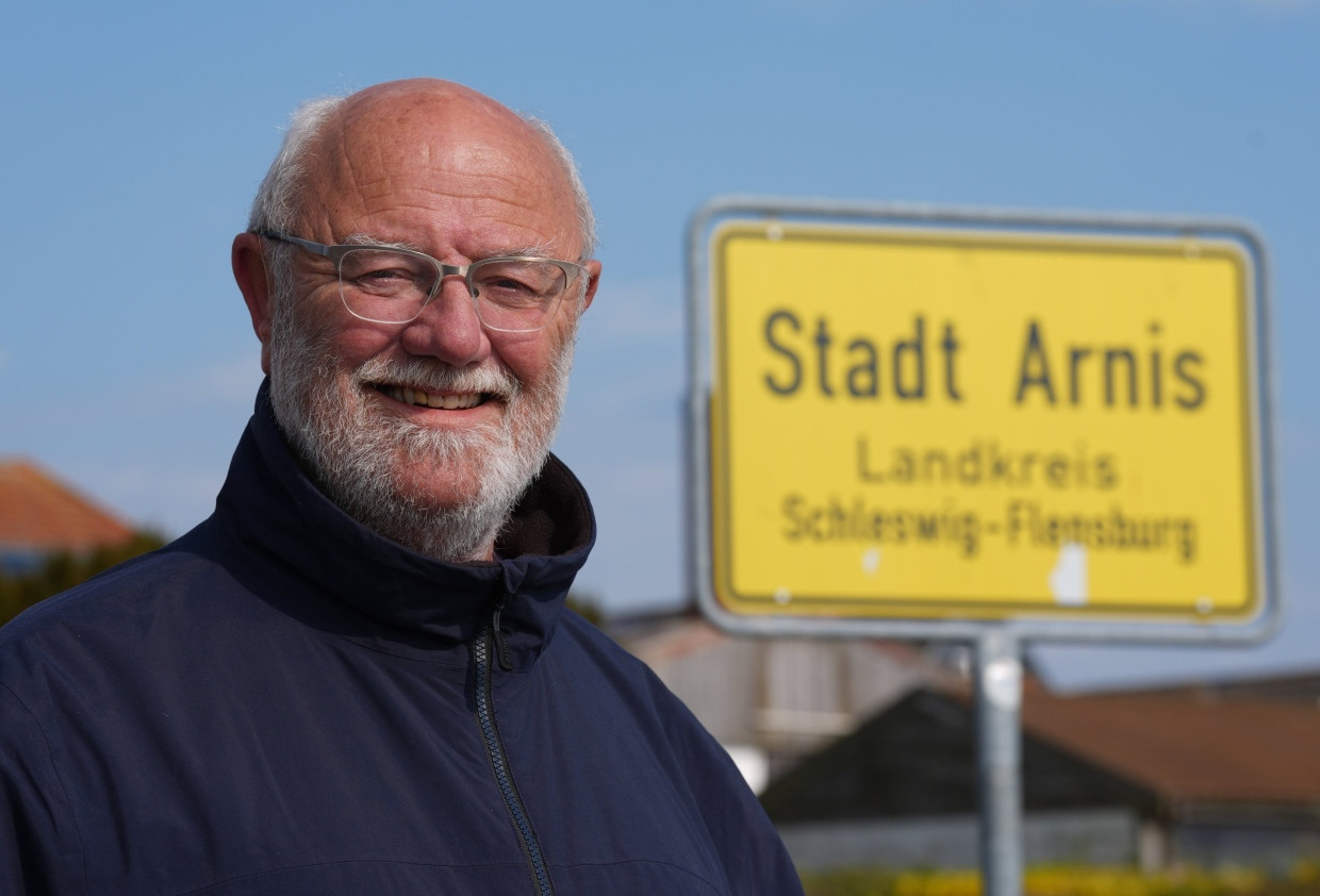 Jens Matthiesen (SSW) sagt: In Arnis sind die Leute zufrieden und wählen deshalb nicht AfD.