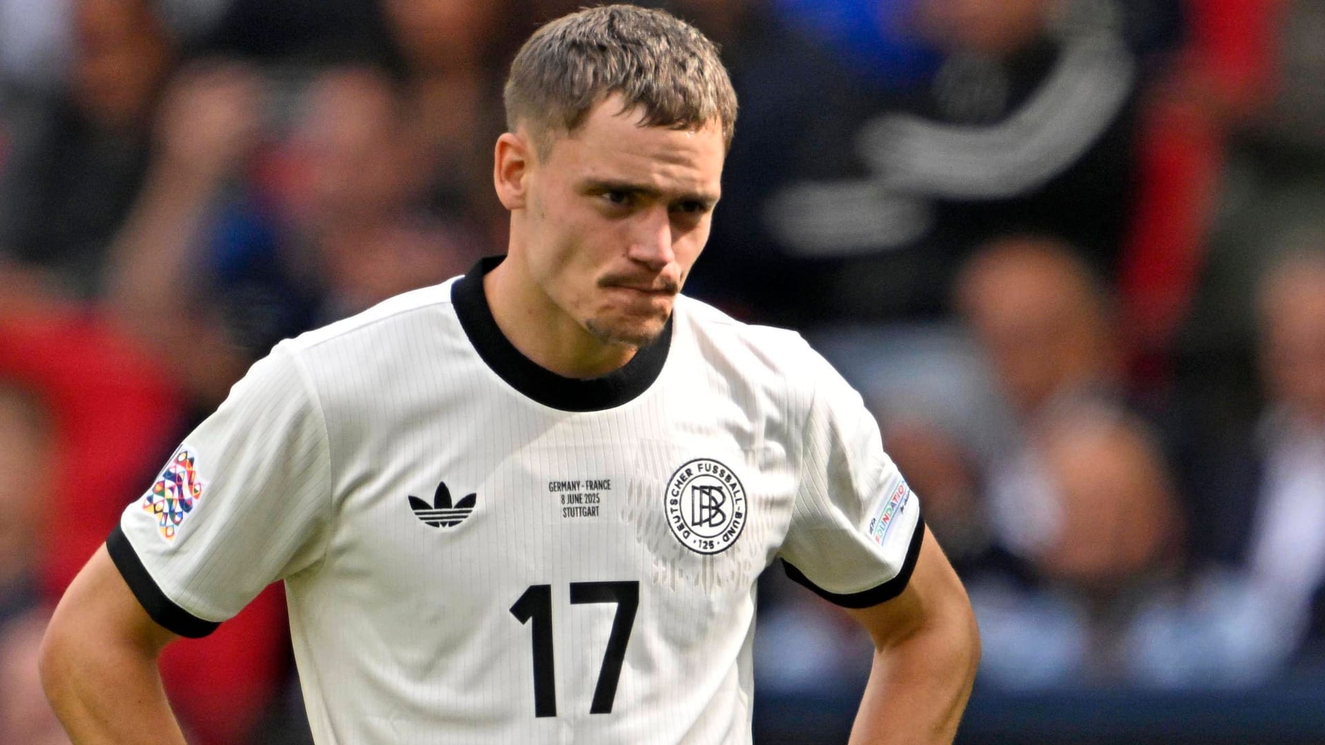 Florian Wirtz: Der Nationalspieler blieb ohne Torerfolg gegen Frankreich. Florian Wirtz: Der Nationalspieler blieb ohne Torerfolg gegen Frankreich.