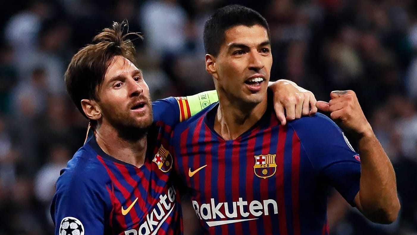 Lionel Messi (l.) und Luis Suárez: Beide spielten jahrelang gemeinsam beim spanischen Klub. Lionel Messi (l.) und Luis Suárez: Beide spielten jahrelang gemeinsam beim spanischen Klub.