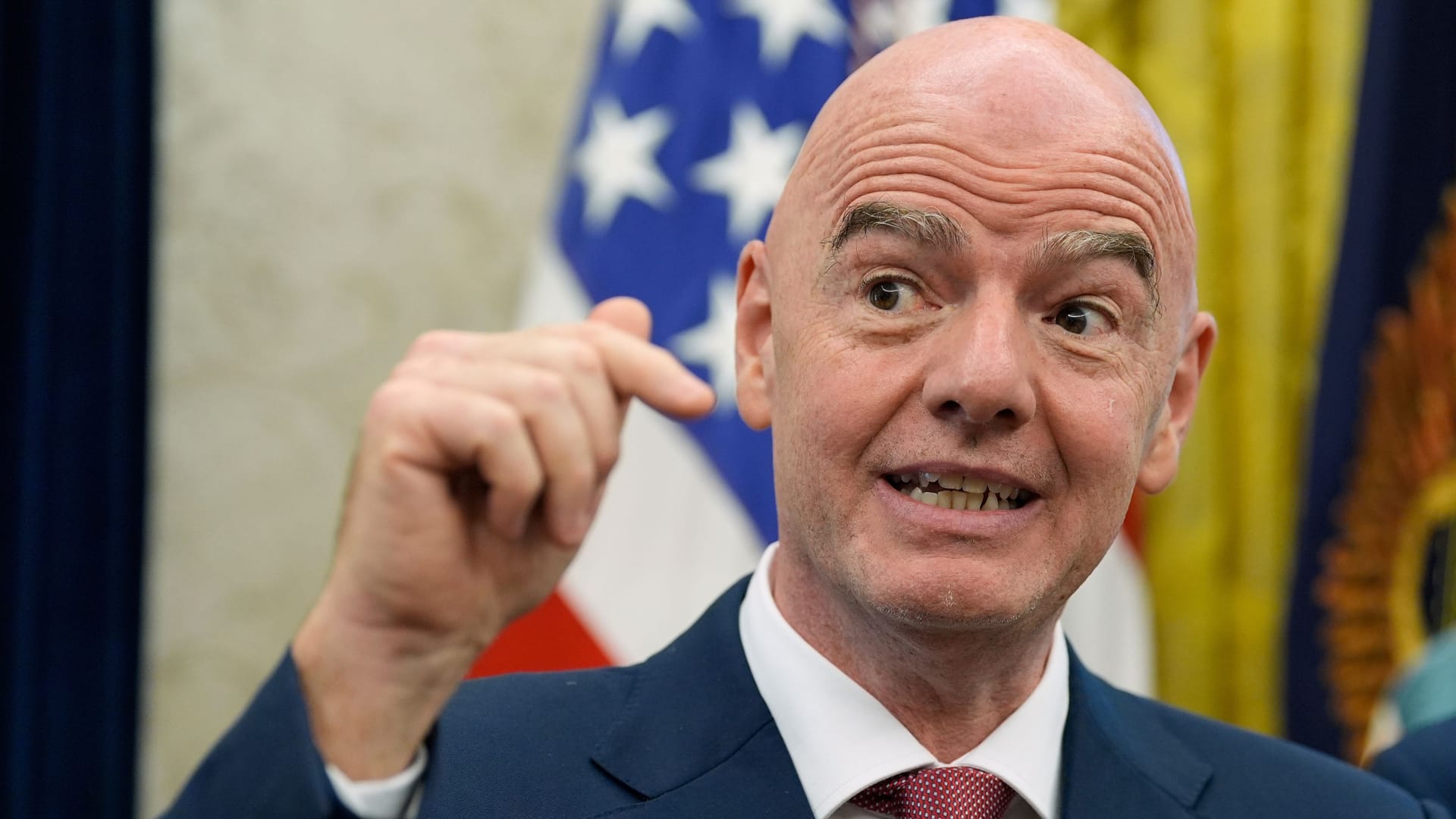 Gianni Infantino zu Besuch im Weißen Haus: Der Fifa-Chef ist stolz auf seine Klub-WM. Gianni Infantino zu Besuch im Weißen Haus: Der Fifa-Chef ist stolz auf seine Klub-WM.