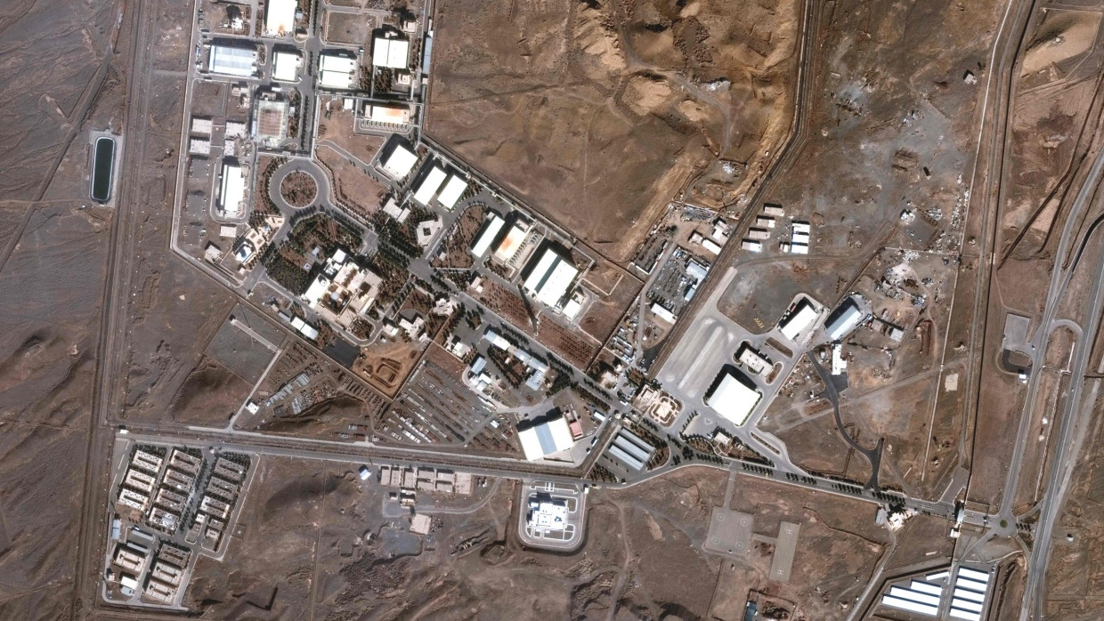 Dieses von Maxar Technologies bereitgestellte und am 12. Februar 2025 aufgenommene Satellitenbild zeigt die iranische Anreicherungsanlage in Natans.
