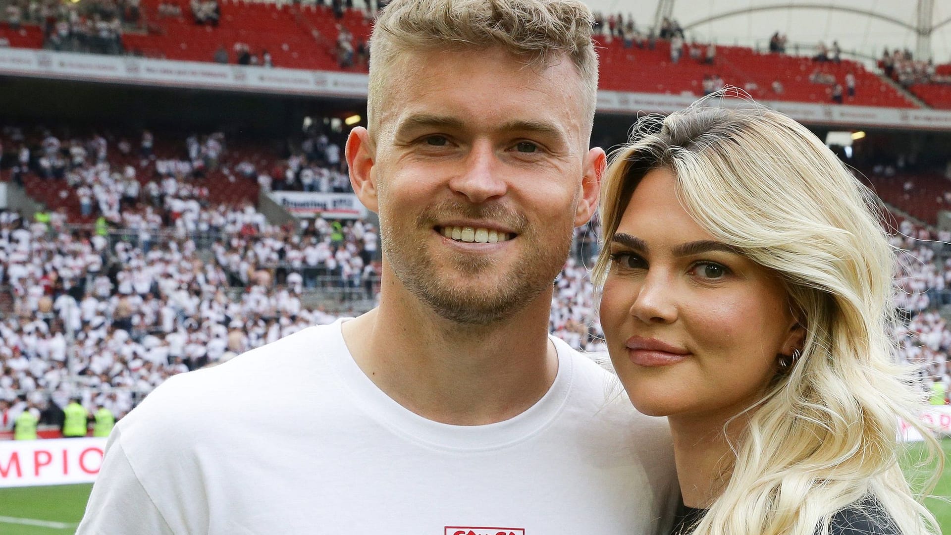 Maximilian Mittelstädt mit seiner Freundin Lea Prinz: Mit dem Wechsel zum VfB Stuttgart lernten sie sich kennen. Maximilian Mittelstädt mit seiner Freundin Lea Prinz: Mit dem Wechsel zum VfB Stuttgart lernten sie sich kennen.