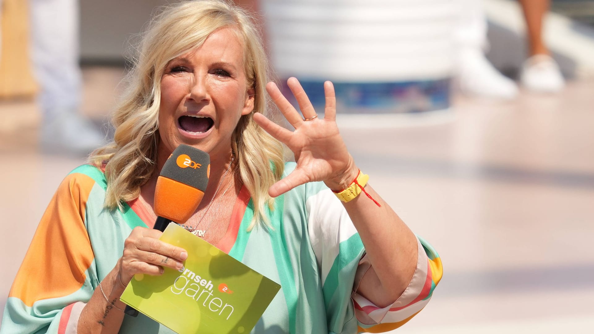Andrea Kiewel: Sie ist die Moderatorin des "ZDF Fernsehgartens". Andrea Kiewel: Sie ist die Moderatorin des "ZDF Fernsehgartens".