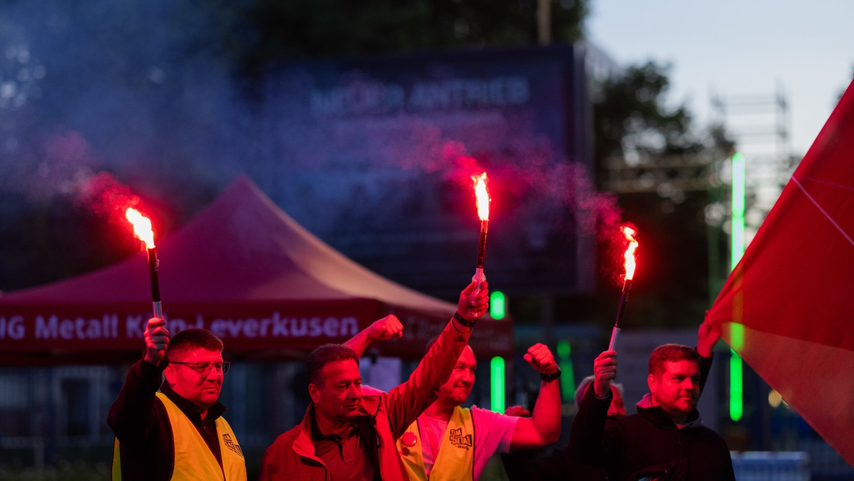 Die IG Metall ließ sich zum Protest einiges einfallen.