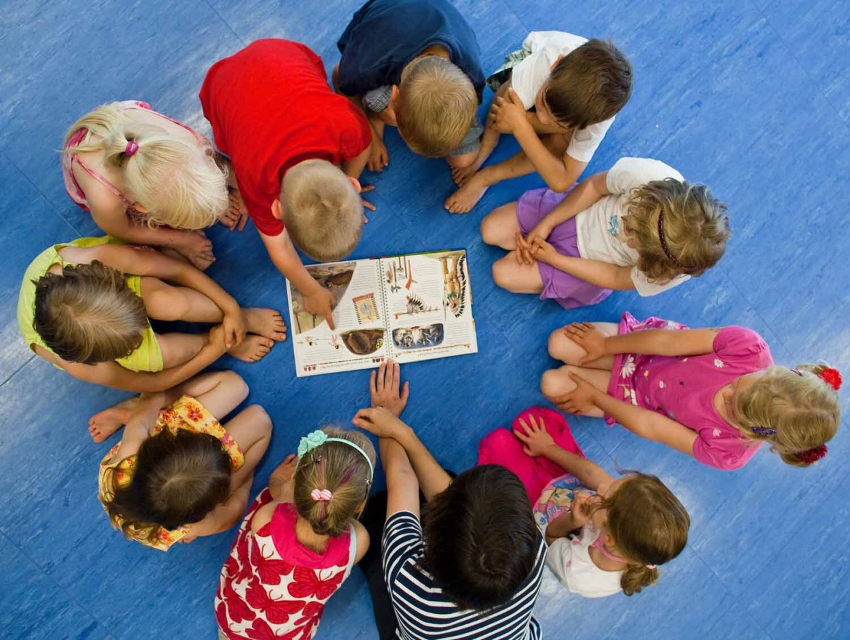 Kinder in einer Kita in Frankfurt (Oder) – im besten Fall wird die Sprachförderung in den Alltag integriert.