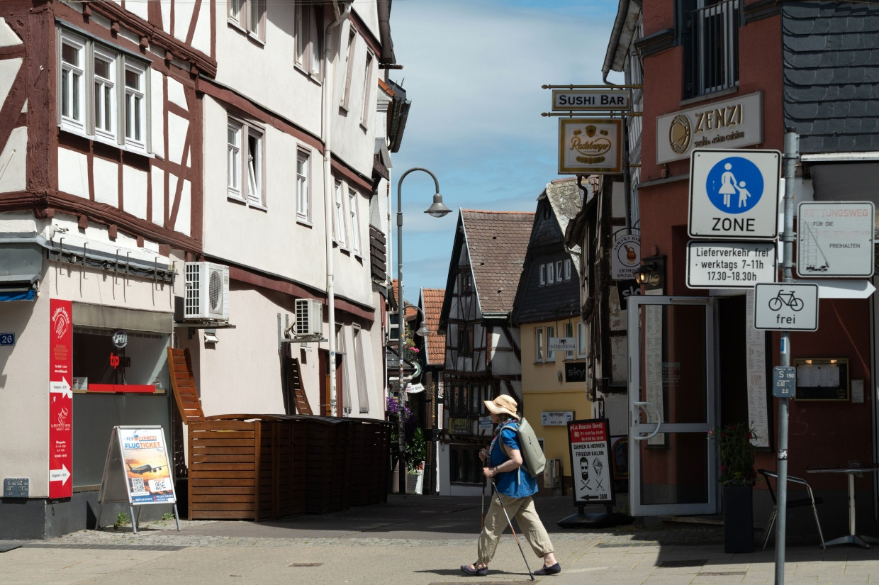 Die Innenstadt von Friedberg im Juni