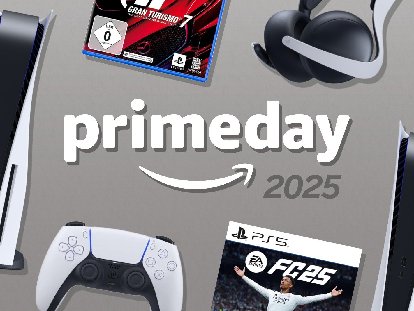 Beispielabbildungen für die Playstation-Angebote am Amazon Prime Day 2025.
