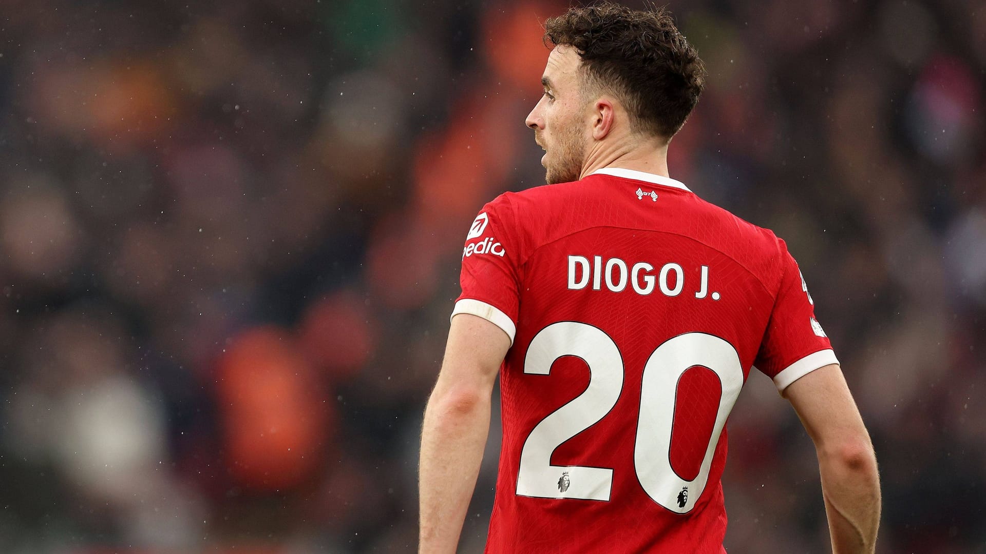 Diogo Jota in seinem Trikot mit der Nummer 20: Die Nummer wird kein anderer Liverpool-Spieler mehr tragen. Diogo Jota in seinem Trikot mit der Nummer 20: Die Nummer wird kein anderer Liverpool-Spieler mehr tragen.