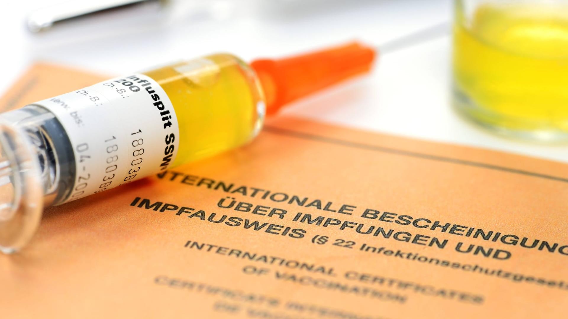 Impfpass und Spritze Impfpass und Spritze