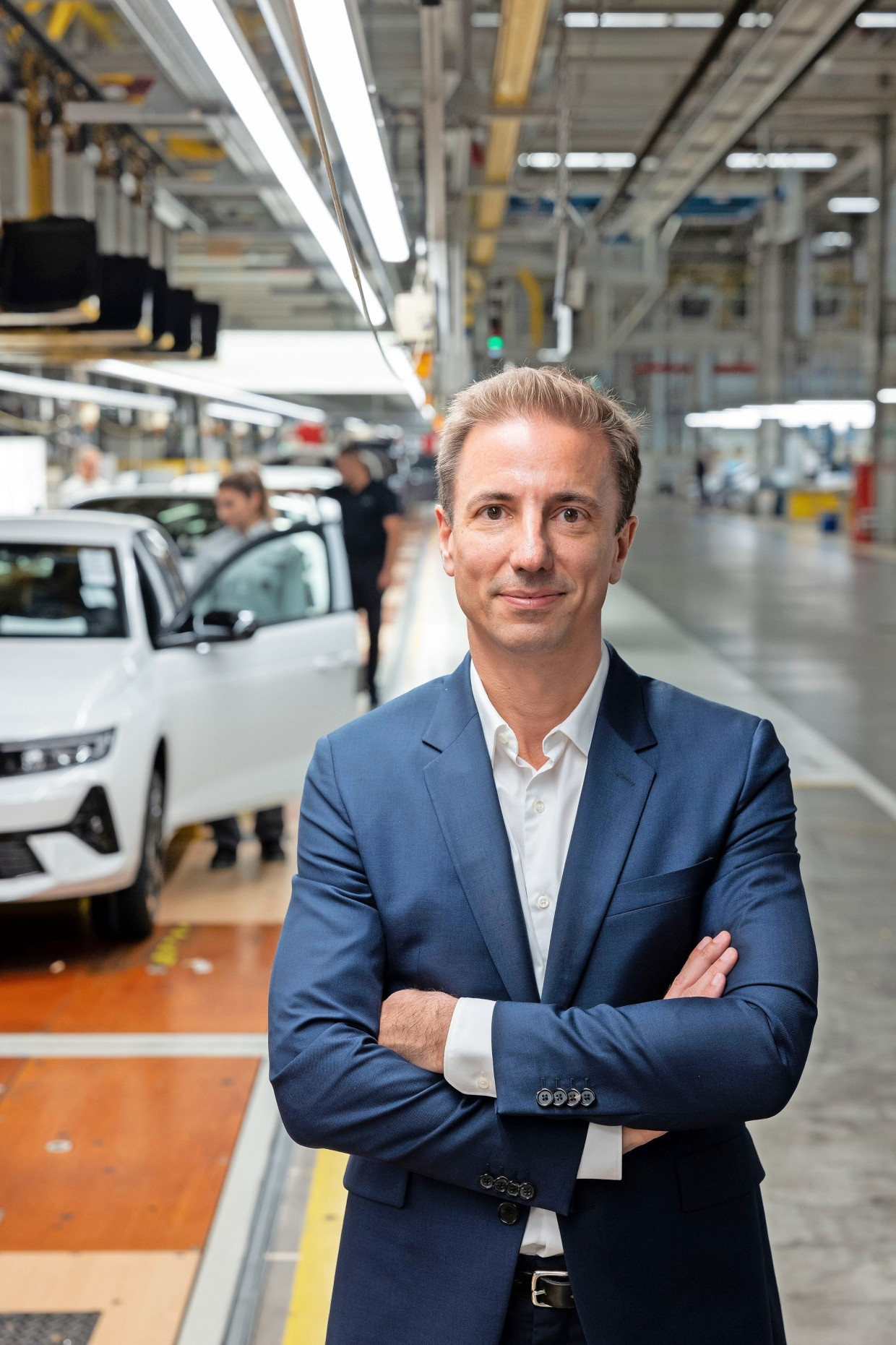 Führt eine Traditionsmarke: Opel-Chef Florian Huettl, im Stammwerk in Rüsselsheim
