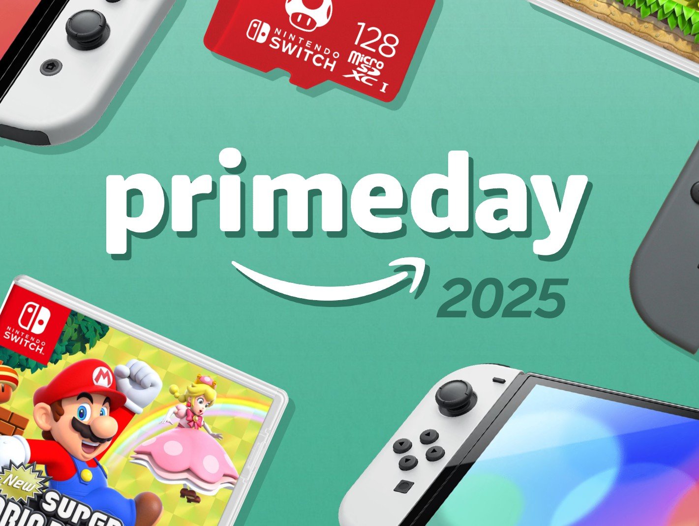 Beispielabbildungen für die Angebote rund um die Nintendo Switch am Amazon Prime Day 2025.