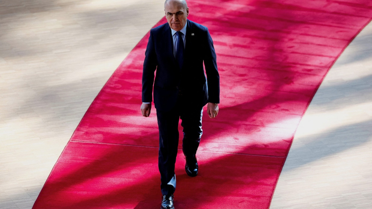 Rumäniens Ministerpräsident Ilie Bolojan, hier in am 20. März 2025 in seiner Funktion als Interimspräsident beim EU-Gipfel in Brüssel