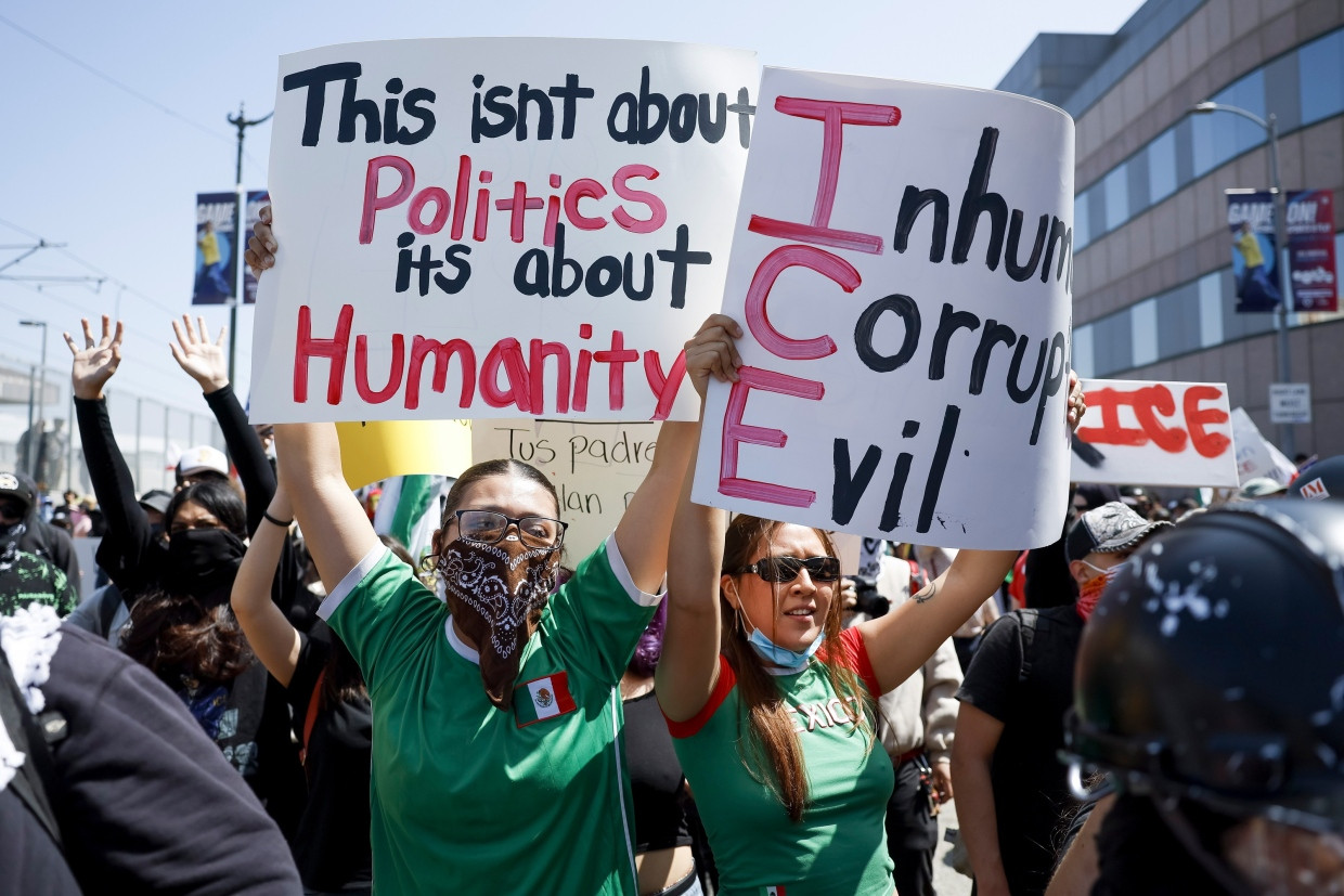 Proteste gegen Trumps Migrationspolitik im Juni in Los Angeles