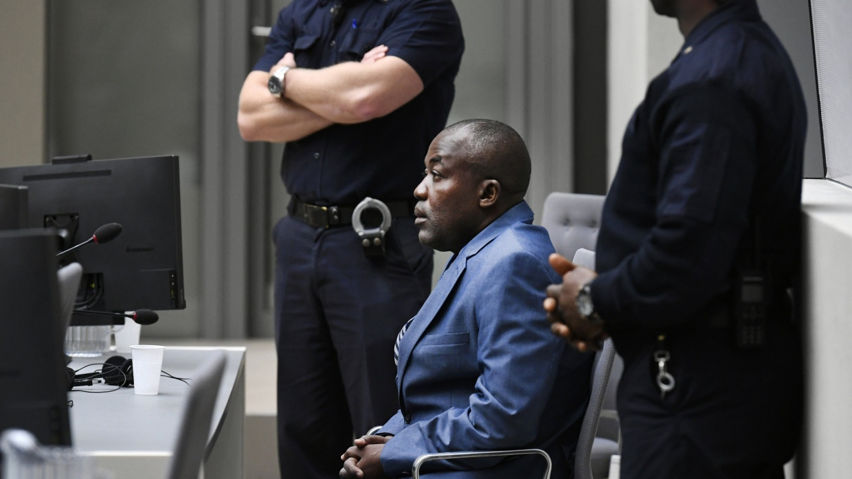 Alfred Yekatom, Rebellenführer der Zentralafrikanischen Republik, am Internationalen Strafgerichtshof in Den Haag im November 2018