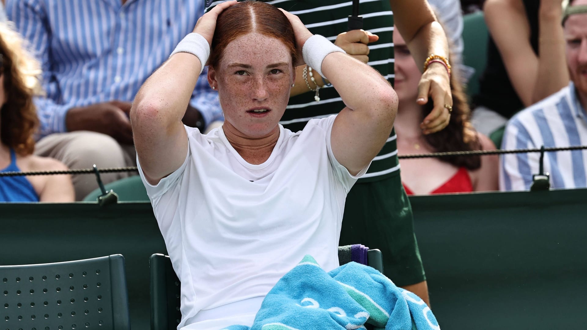 Enttäuscht: Für Ella Seidel ist Wimbledon bereits wieder beendet. Enttäuscht: Für Ella Seidel ist Wimbledon bereits wieder beendet.